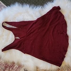 FREE PEOPLE knit tank top - garnet red